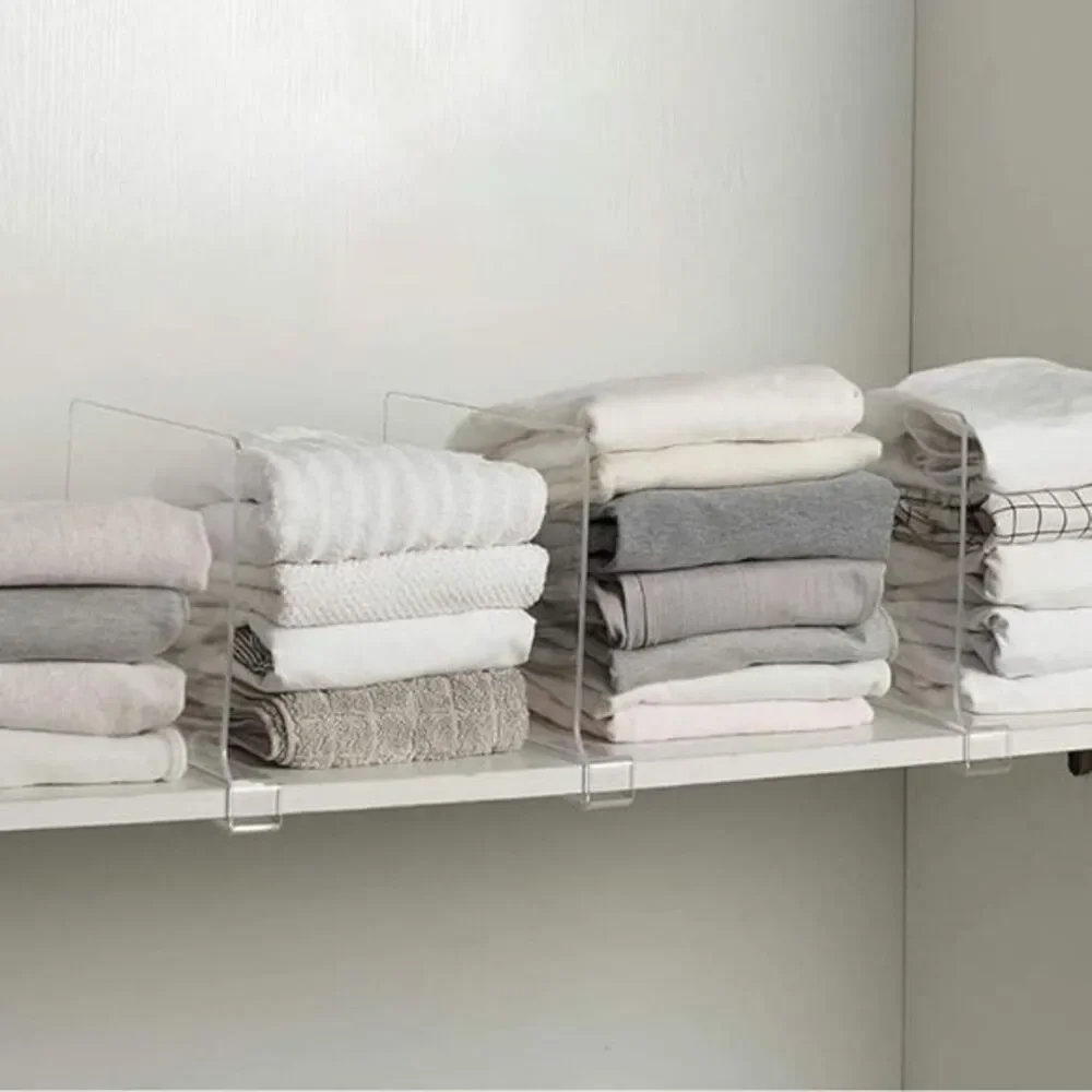 Acrylic Shelf Dividers - Clear. Six pack